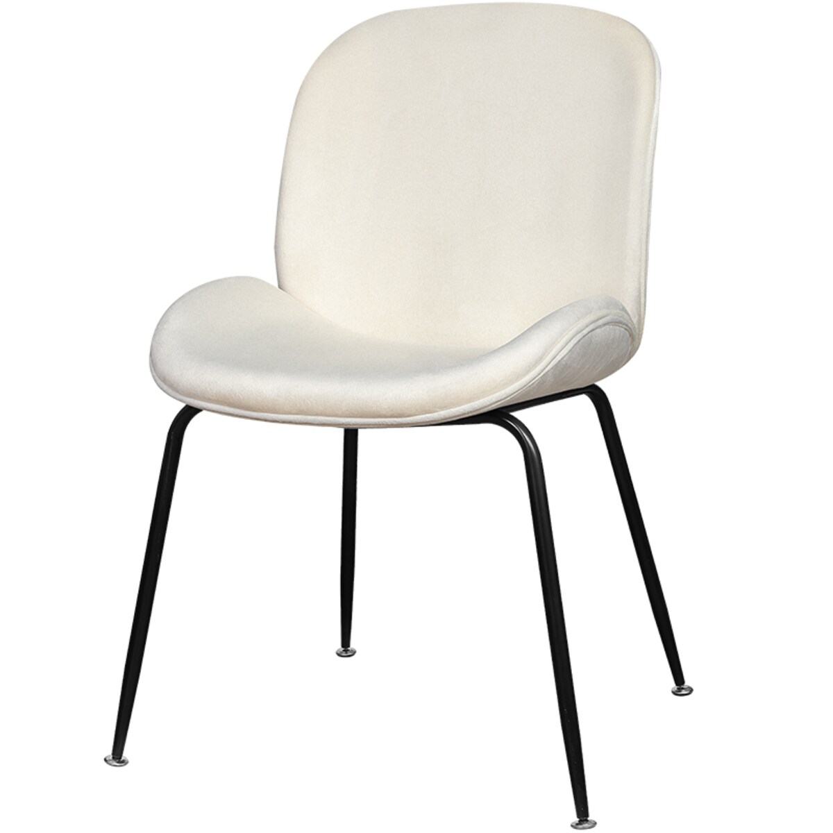 Krzesło tapicerowane welurowe do salonu jadalni beżowe