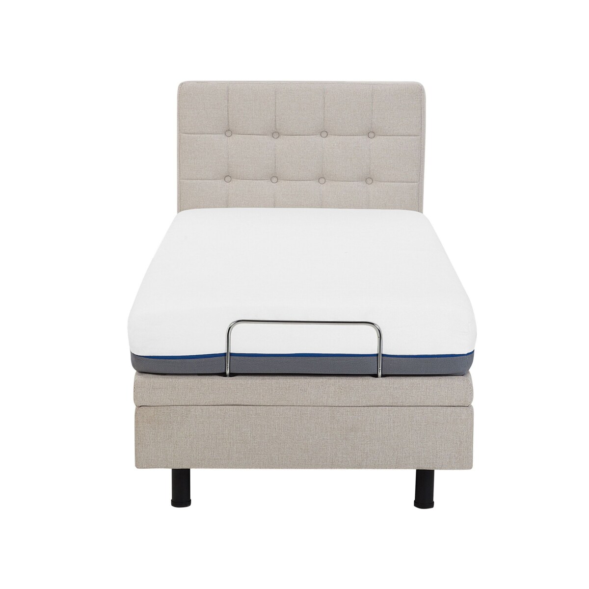 Łóżko regulowane tapicerowane 80 x 200 cm beżowe DUKE