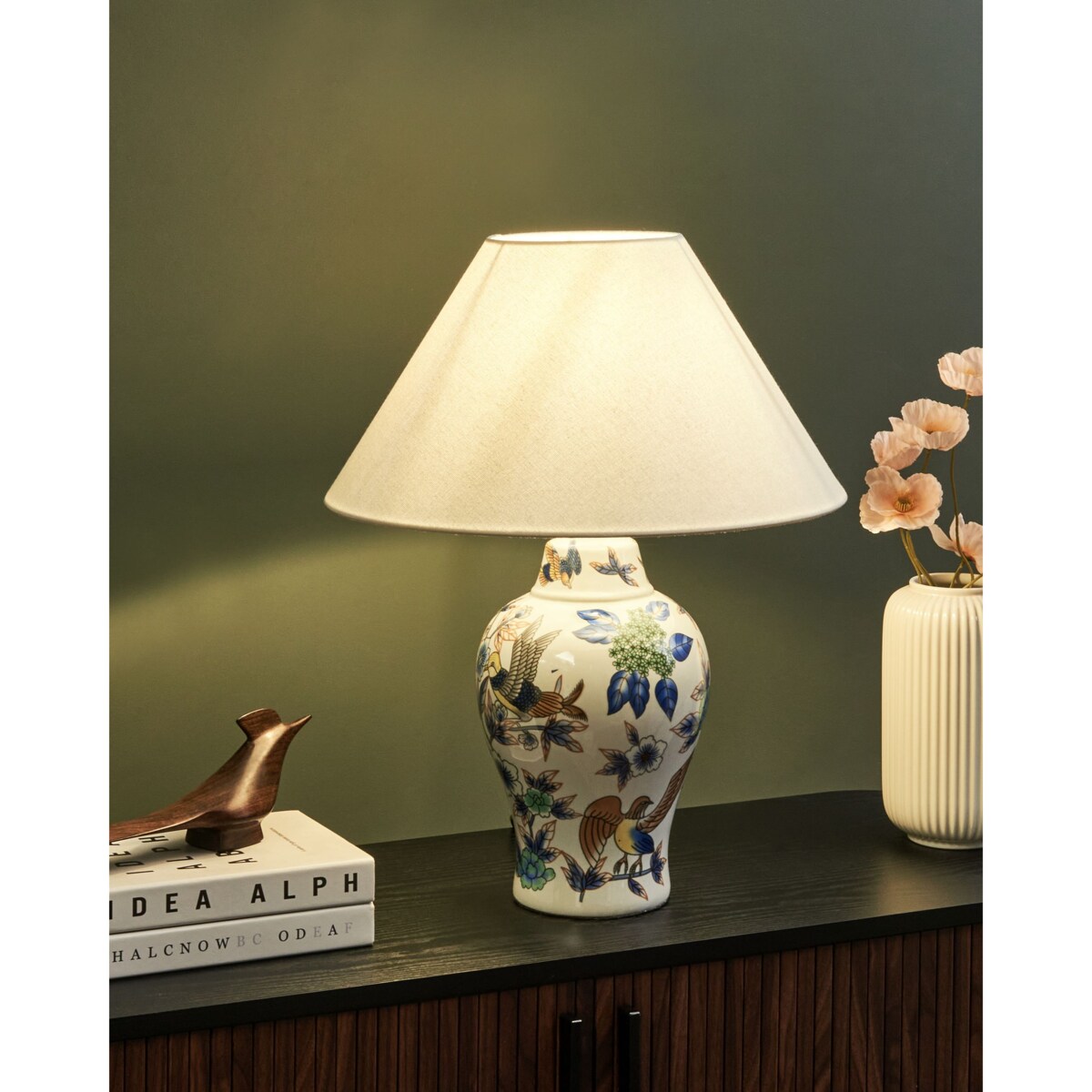 Lampa stołowa MORACA Porcelana Biały