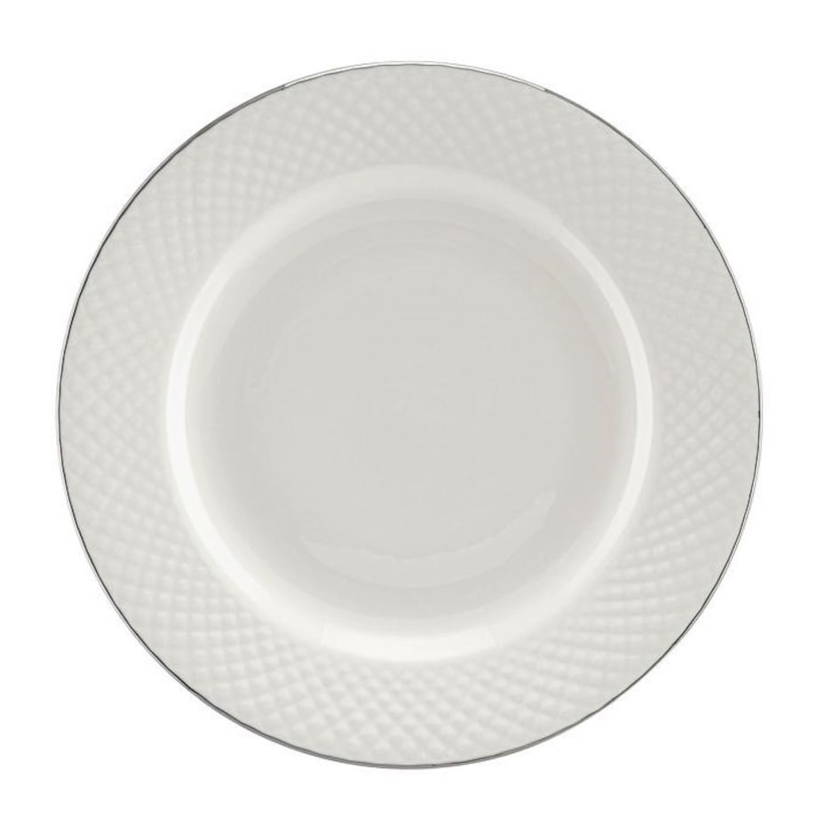 VILLA ITALIA Serwis obiadowy porcelanowy na 6 osób BARI PLATIN