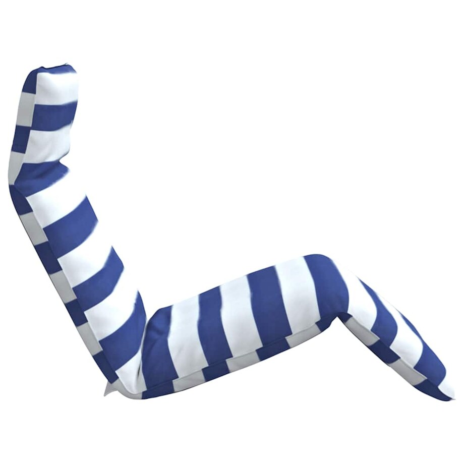 vidaXL Leżak składany niebieski i biały 175x54x8,5 cm tkanina Oxford