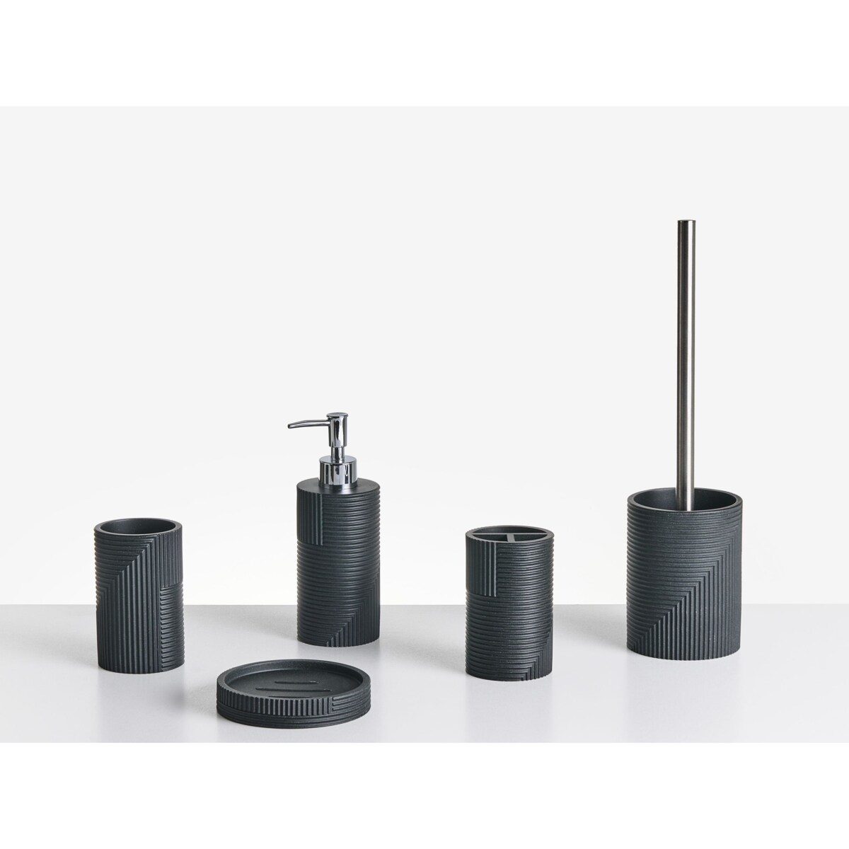 Zestaw akcesoriów łazienkowych 5 elementów SEPAHUA Czarny