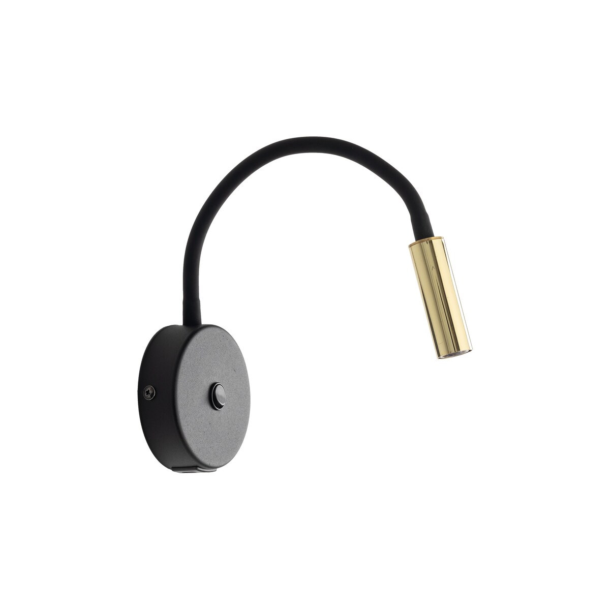 Kinkiet LAGOS Black/Gold z wysięgnikiem, włącznikiem i USB, G9, TK Lighting 10201