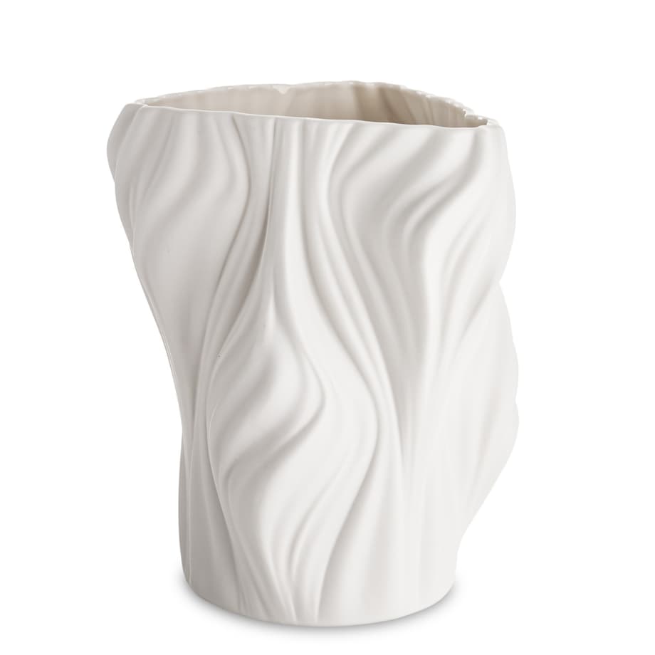 Wazon porcelanowy 20,5x16,5x16,5 cm IRREGULAR biały