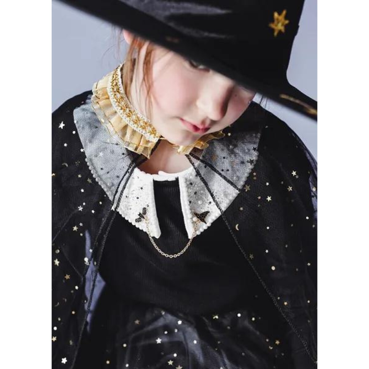 Strój dla dziewczynki - Peleryna, uniwersalny, czarny