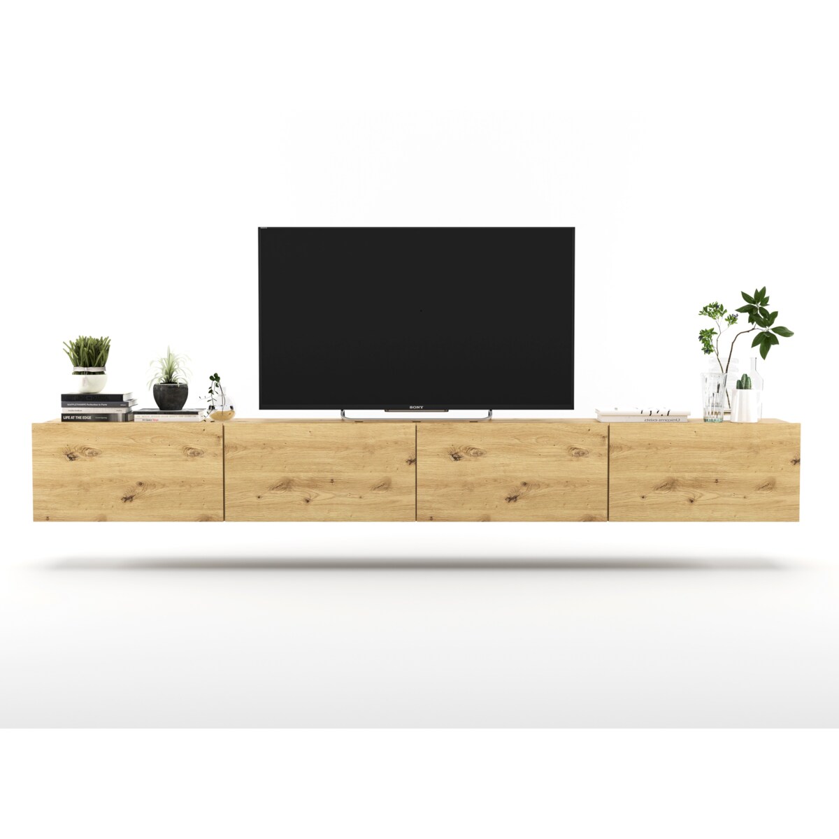 Szafka RTV Loft Wisząca Komoda RTV Dąb Artisan MAT 240 cm