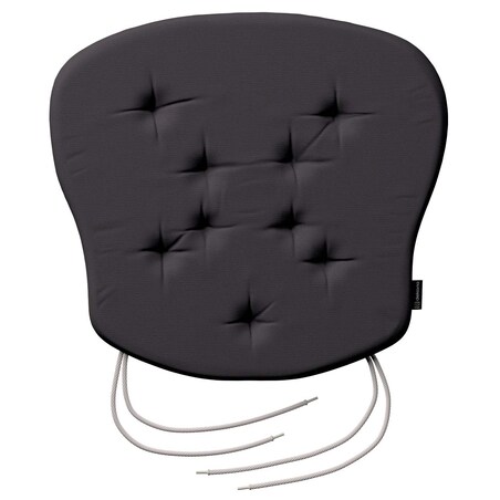 Poduszka na krzesło Filip, Black (czarny), 41 x 38 x 3,5 cm, Cotton Panama