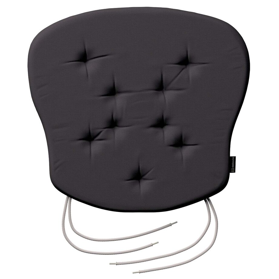 Poduszka na krzesło Filip, Black (czarny), 41 x 38 x 3,5 cm, Cotton Panama