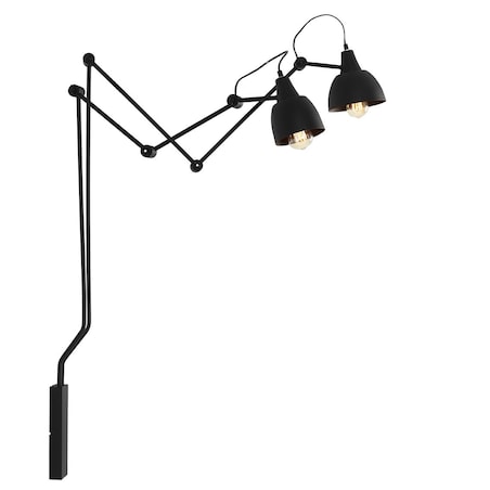 Czarny kinkiet pokojowy Aida 842D Aldex ruchoma lampa ścienna metalowa