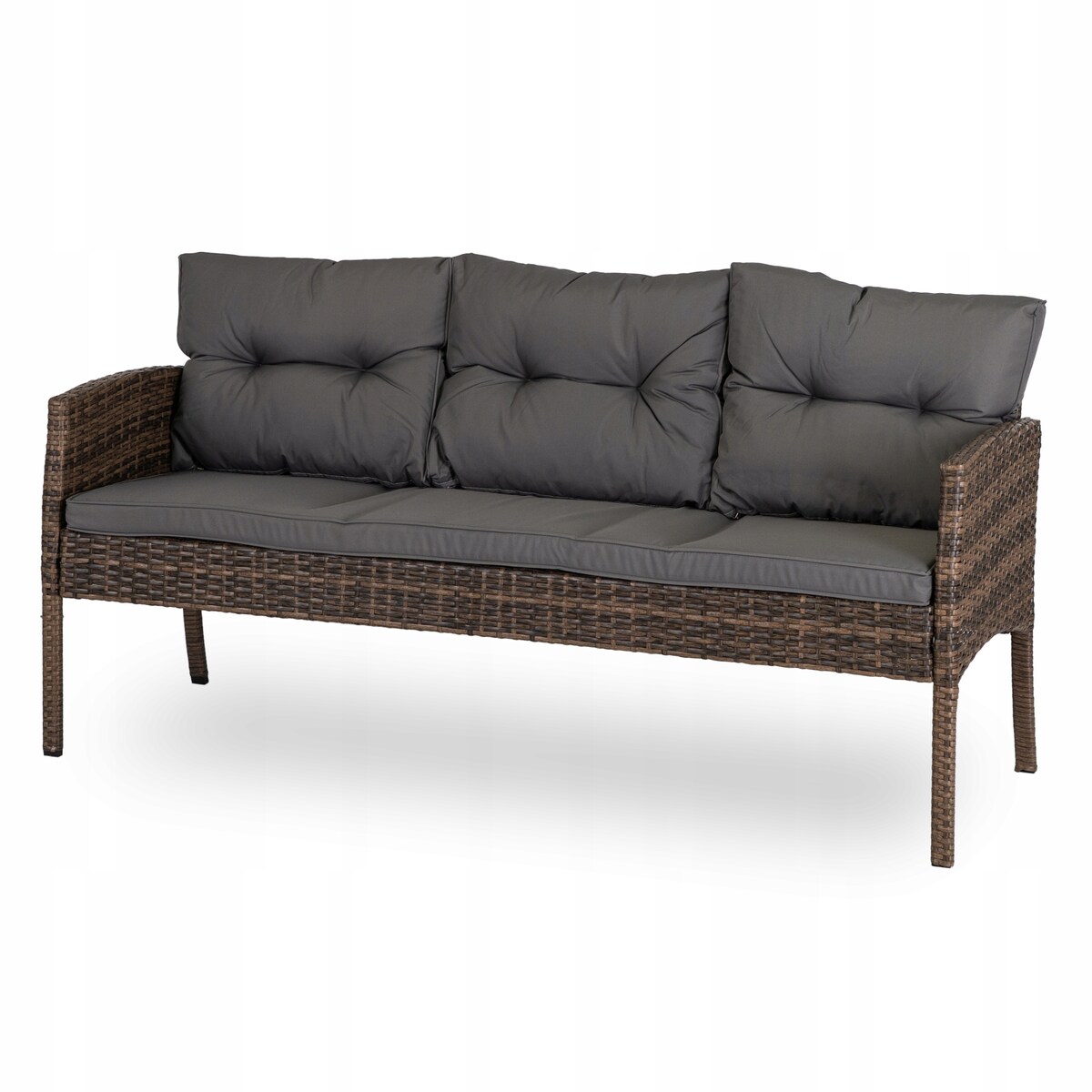 Zestaw Mebli Ogrodowych Technorattan Na Taras Ogród Komplet Brąz ATLANTA