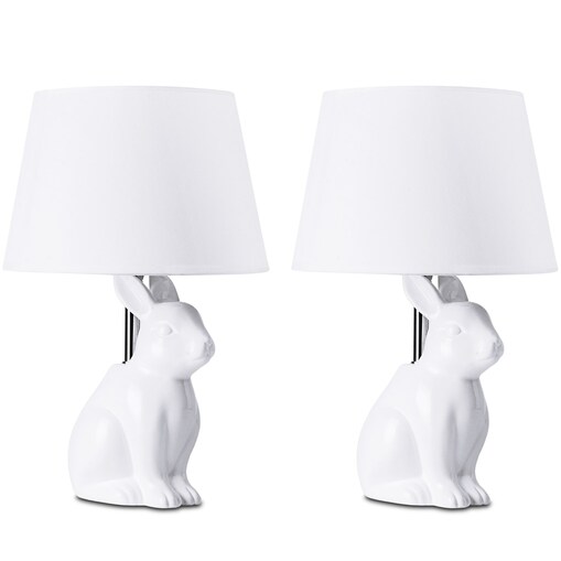 KONSIMO LEPUS Lampa stołowa królik 2szt kolor biały