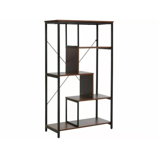 Regał na książki NET B ciemny orzech/czarny mat