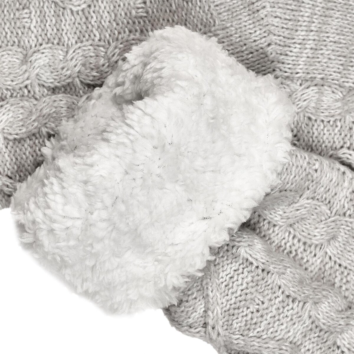 SKARPETY OCIEPLANE plecione 36-41 szare z poliestru