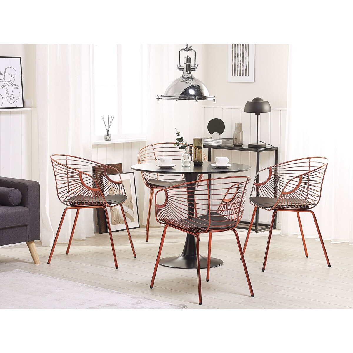 Stół do jadalni BOCA Czarny 90 cm 90 cm