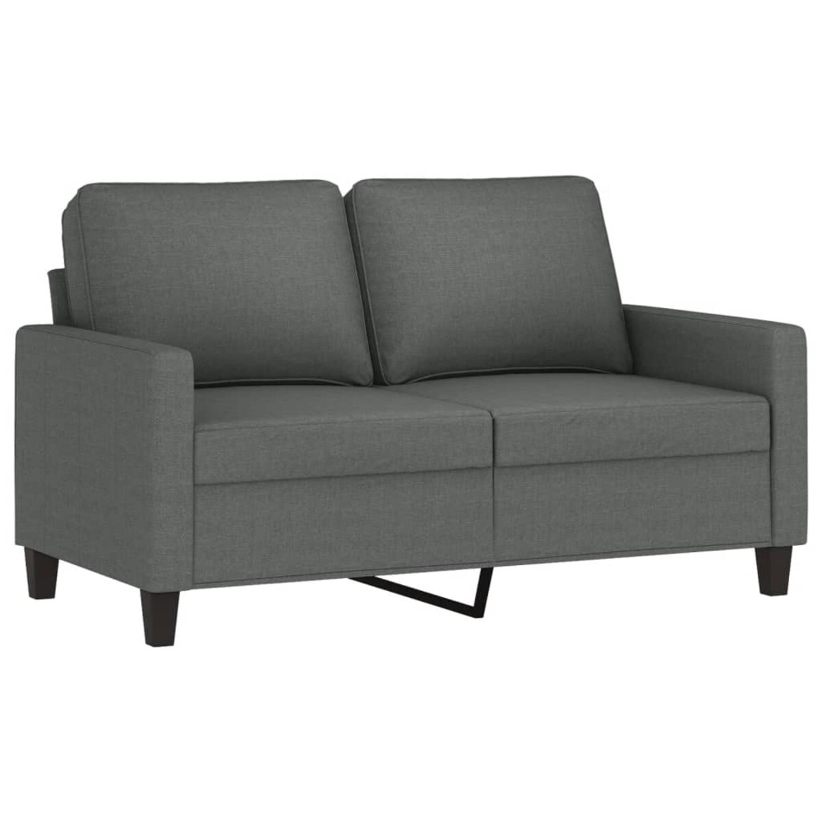 vidaXL Sofa 2-osobowa, ciemnoszara, 120 cm, tapicerowana tkaniną