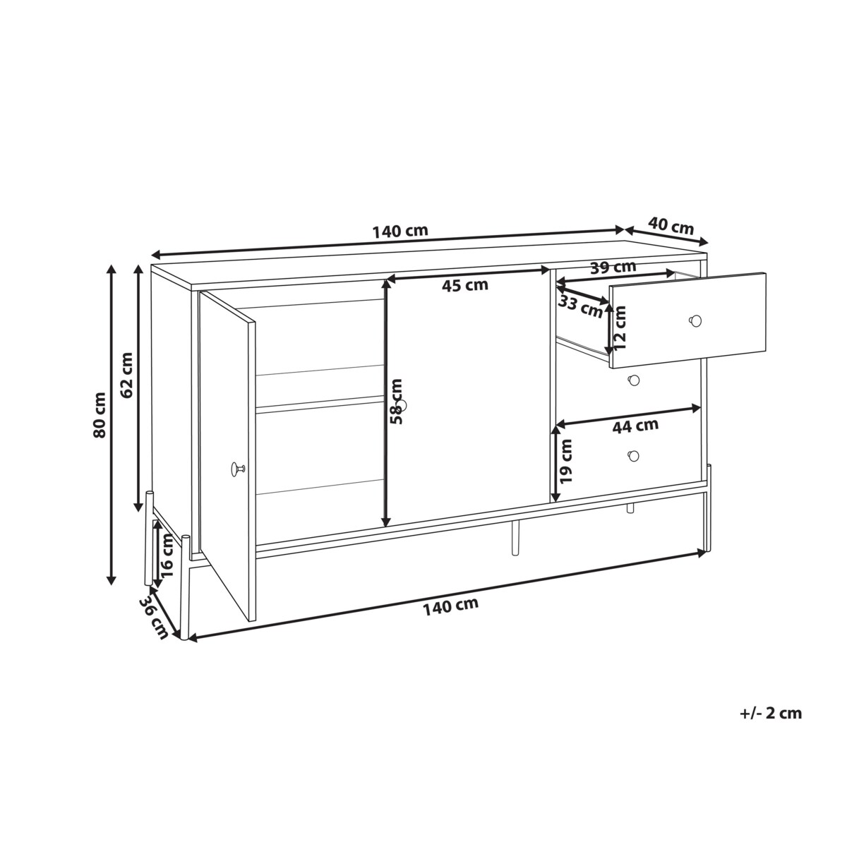 Komoda jasne drewno ARIZONA