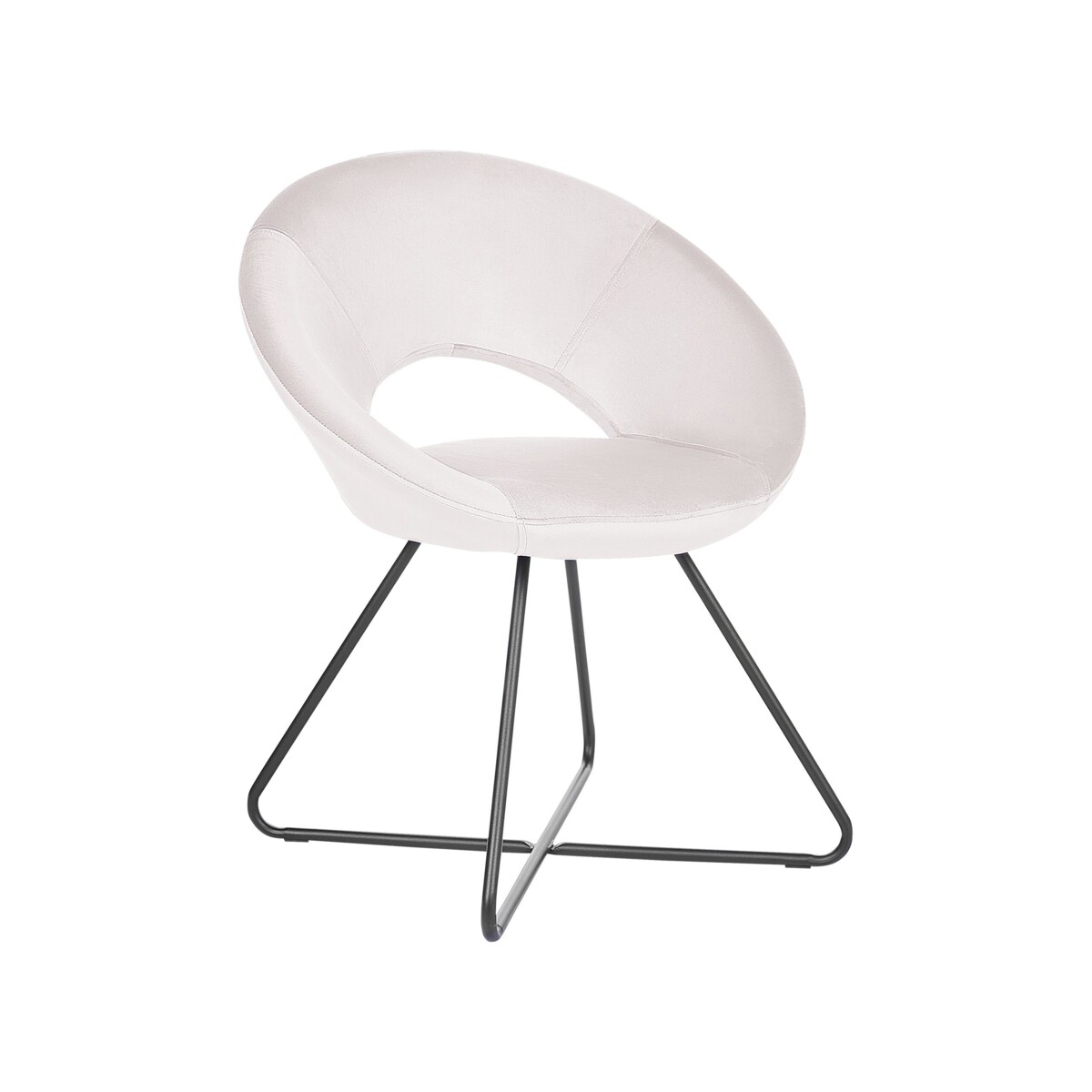 Fotel welurowy beżowy RACHEL