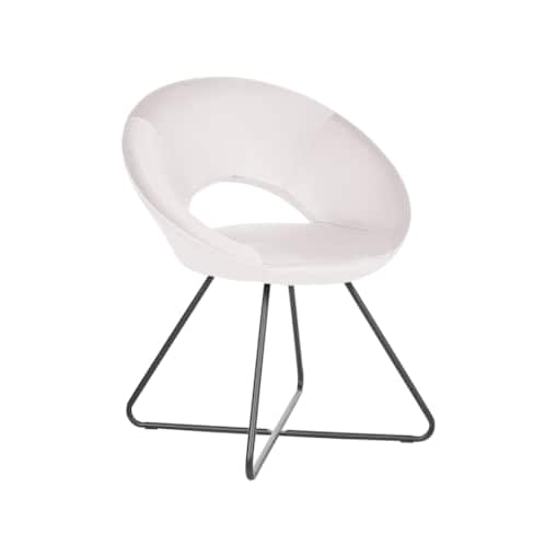 Fotel welurowy beżowy RACHEL