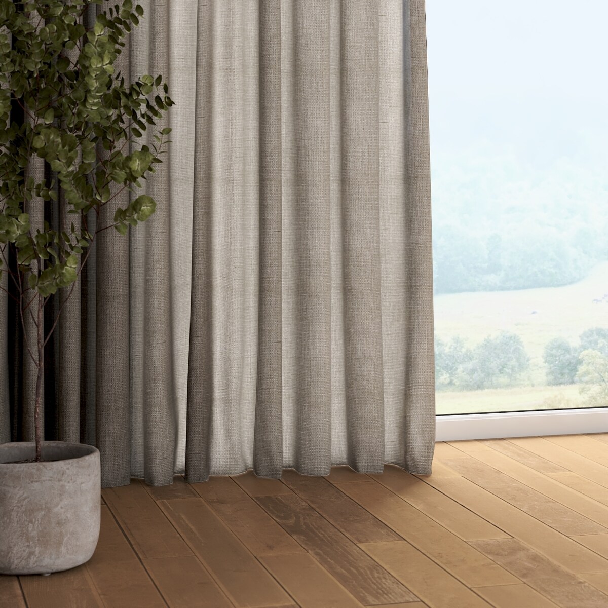 Zasłona na taśmie marszczącej 1 szt. 130x245 szary