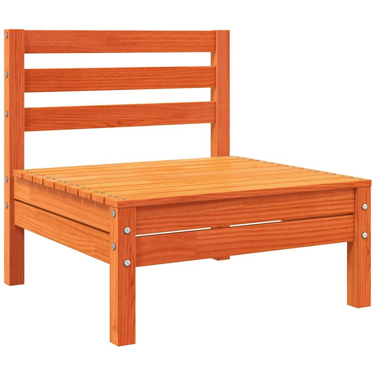 vidaXL Siedzisko ogrodowe bez podłokietników, z poduszkami, brąz