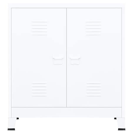 vidaXL Industrialna szafka, biała, 90x40x100 cm, stalowa