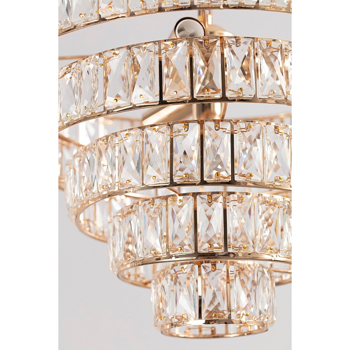 Lampa wisząca Crystal Gold, 46 x 28 cm