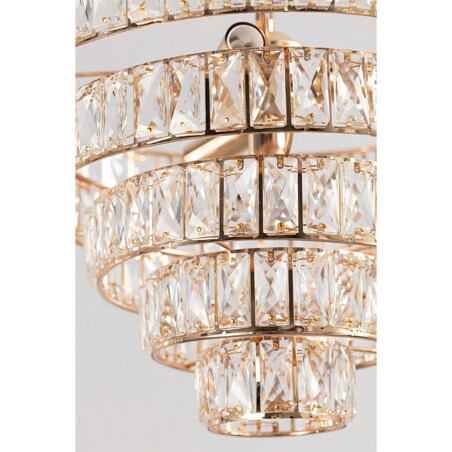 Lampa wisząca Crystal Gold, 46 x 28 cm