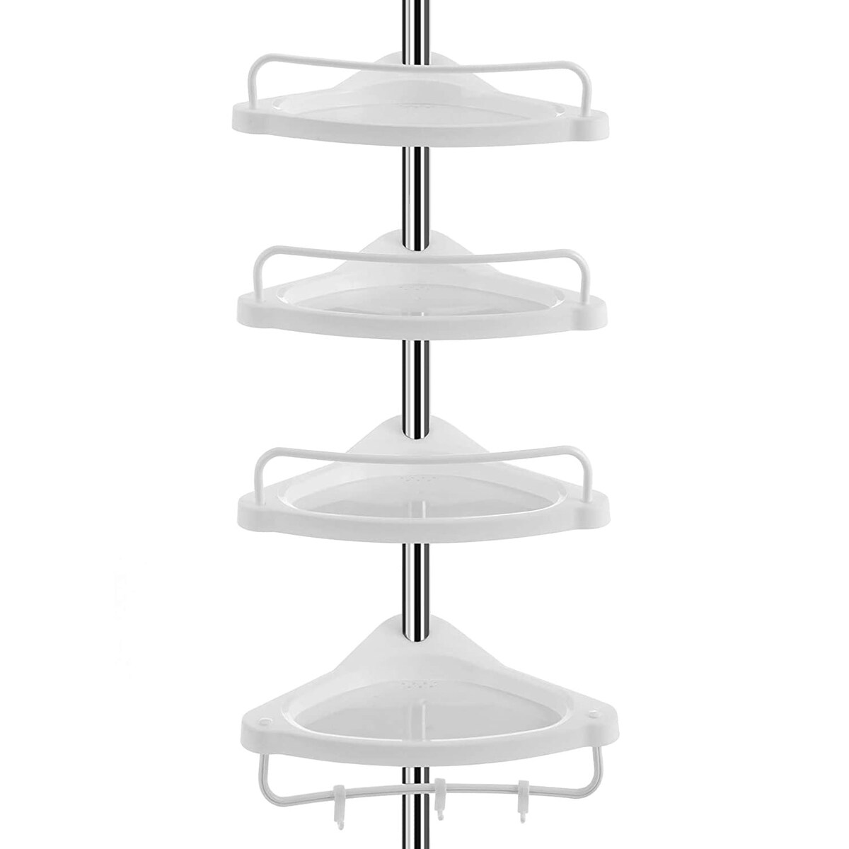 Półka Łazienkowa Teleskopowa Biały, Srebrny