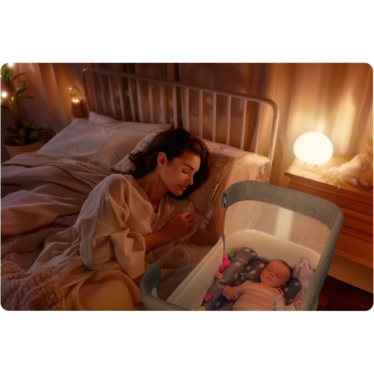 Łóżeczko dziecięce niemowlęce dostawka Nukido składane 0-5m