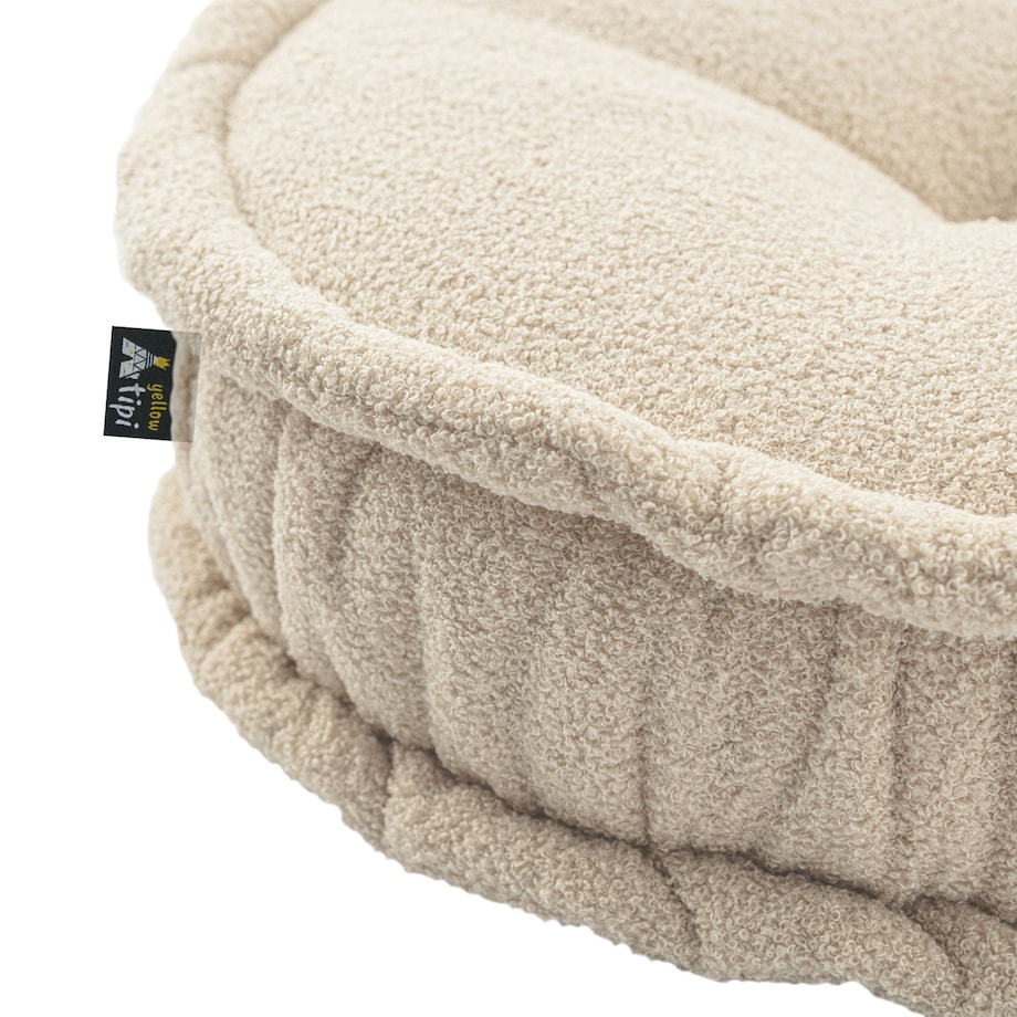 Puf francuski, jasny beż, 50x13cm, Boucle