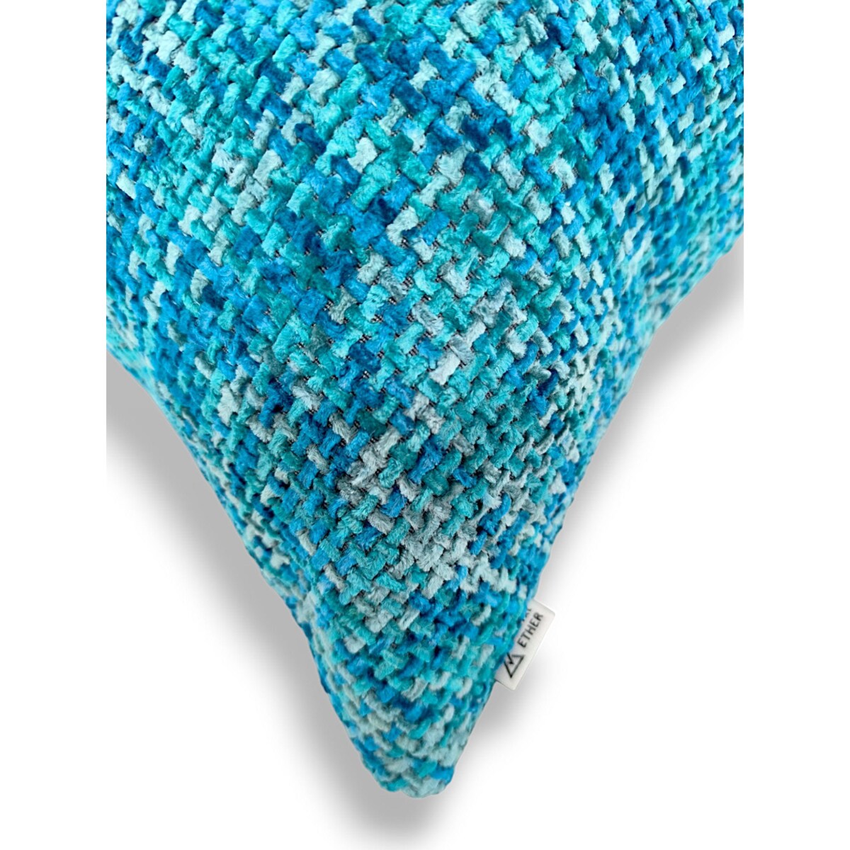 Niebieska - turkusowa poduszka dekoracyjna 50x50 Stella - melanż