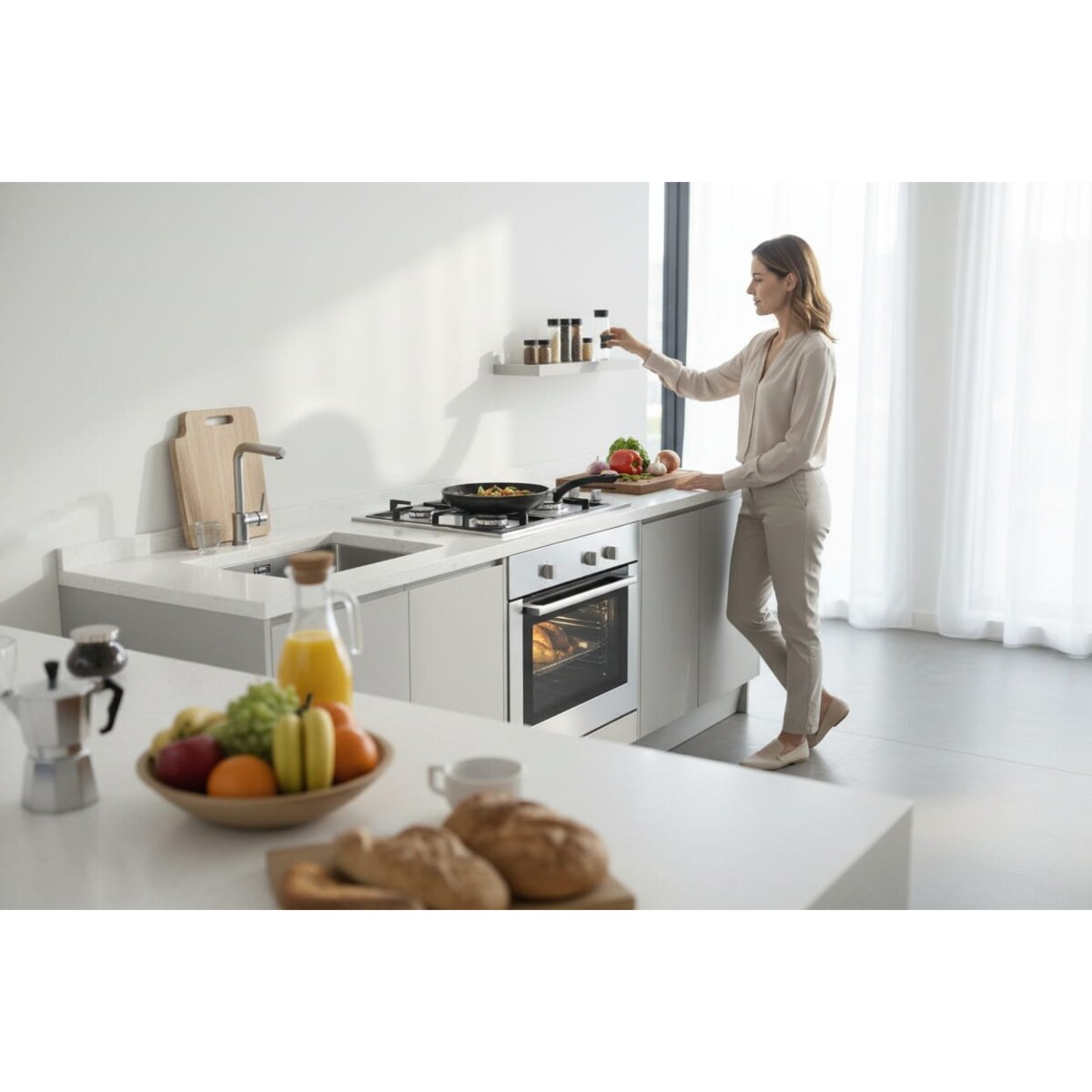 Patelnia do smażenia ceramiczna 28 cm czarna indukcja gaz ZILNER