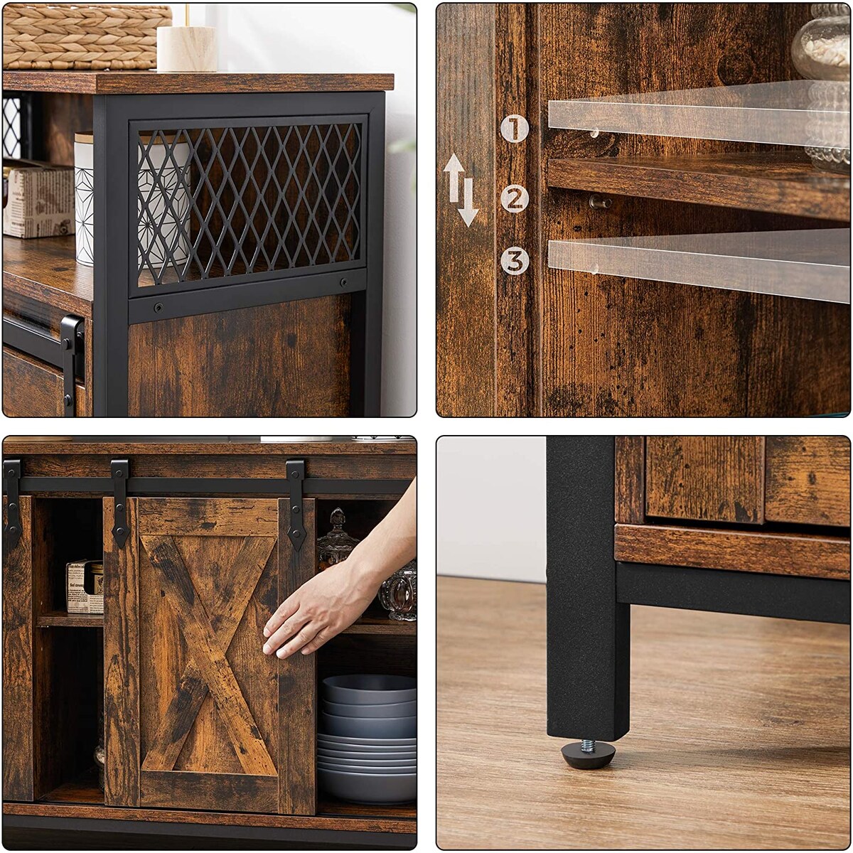 Komoda do salonu, pokoju, prostokątna brązowa