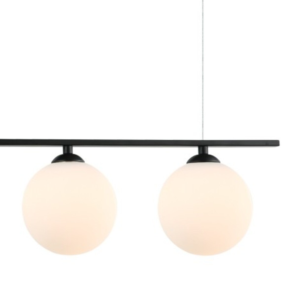 Modernistyczna LAMPA wisząca BARLETTA PND-76540-3-BK Italux szklane kule zwis do salonu czarny