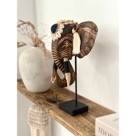 FIGURKA DEKORACYJNA SŁOŃ BRĄZOWY