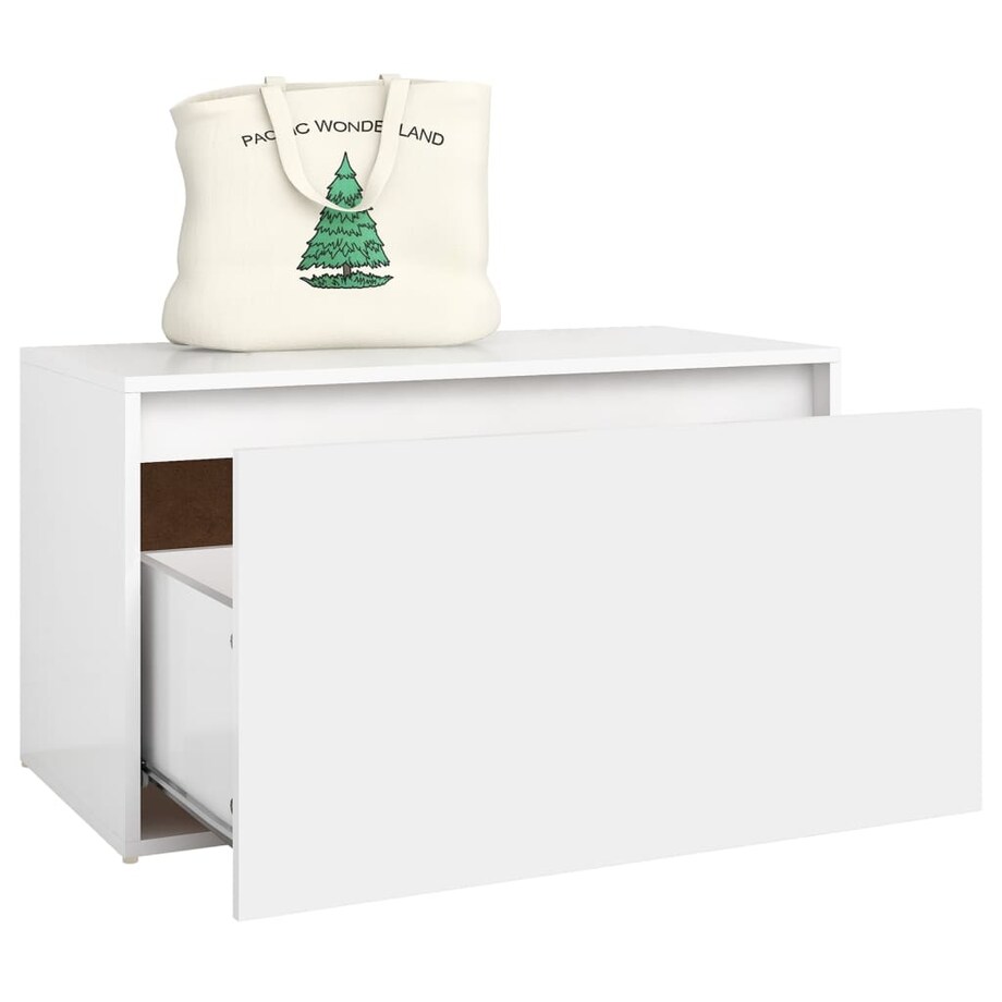 vidaXL Ławka do przedpokoju, biała 80x40x45 cm materiał drewnopochodny