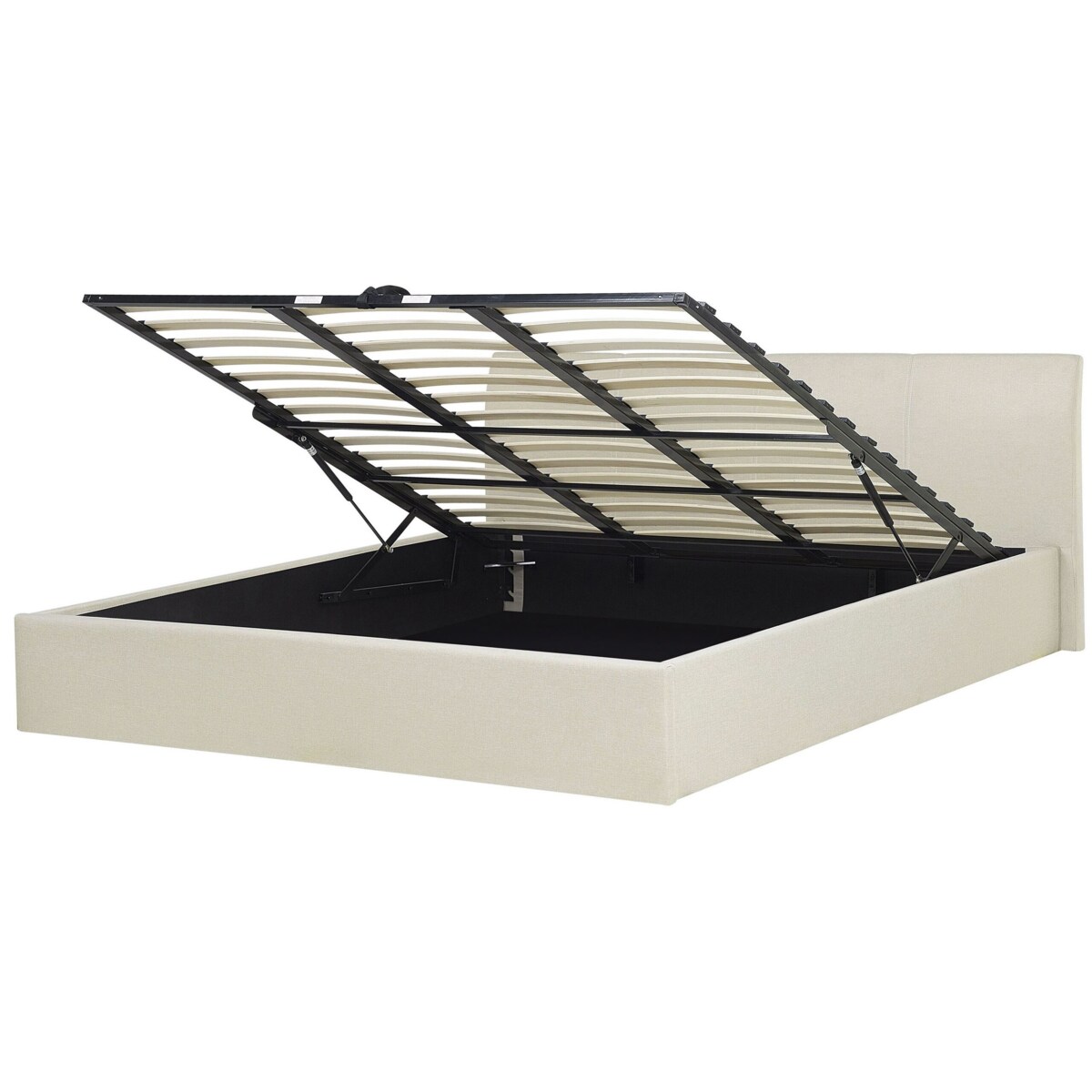 Łóżko z pojemnikiem ORBEY 180 x 200 cm Jasnobeżowy