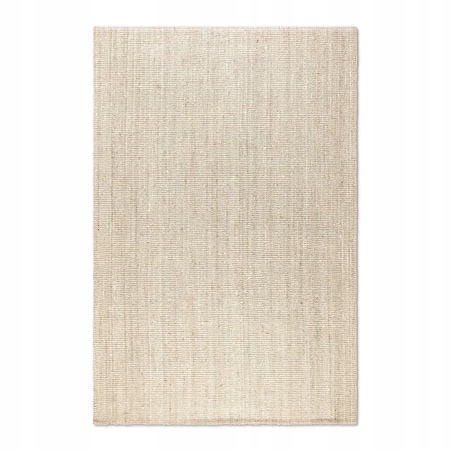 Dywan jutowy do salonu 200x290cm, naturalny kremowy dywan z juty
