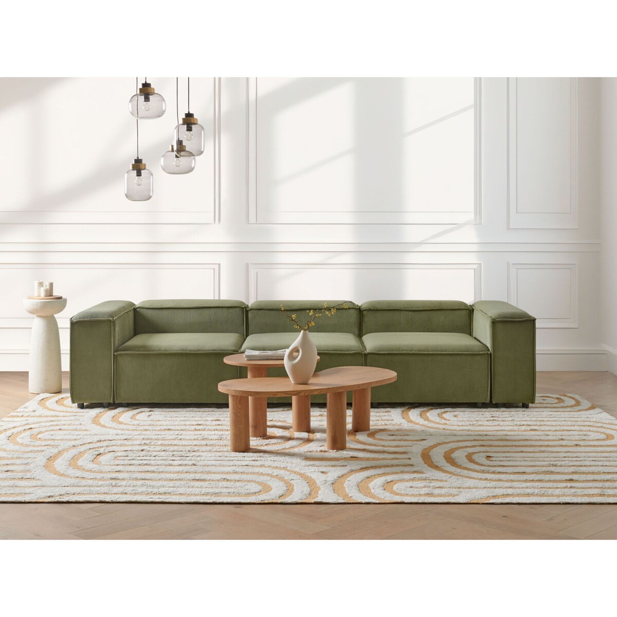 Sofa modułowa ARDAL Sztruks Zielony dla 3 osób