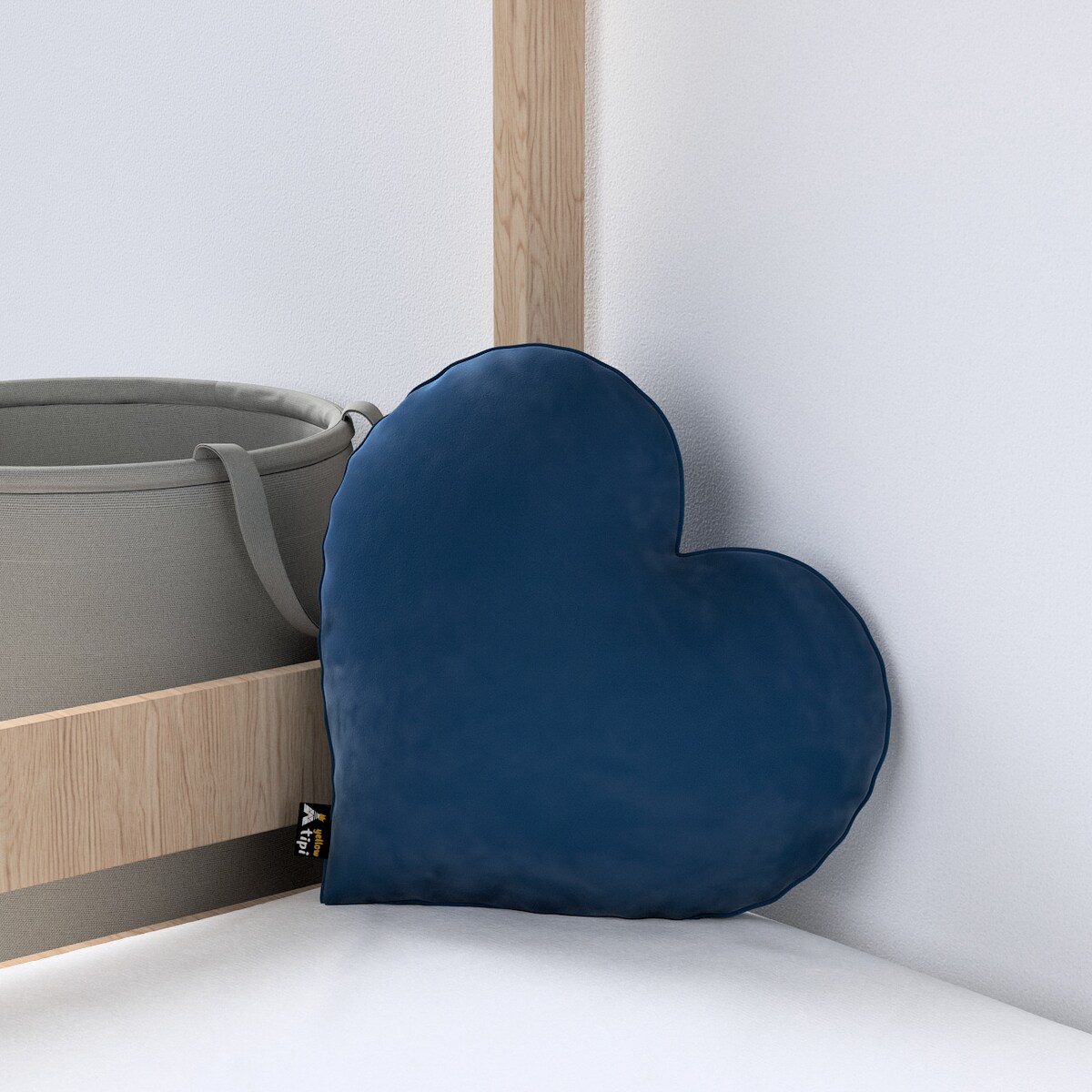 Poduszka Heart of Love, granat, 45x15x45cm, Posh Velvet