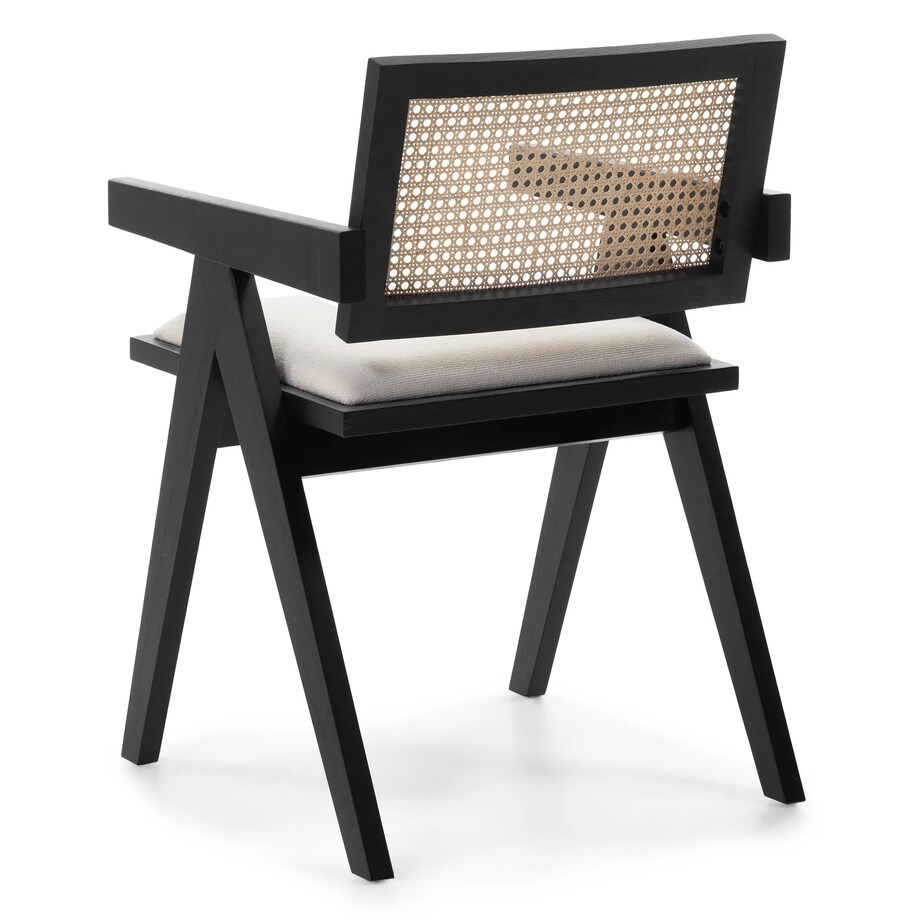 Krzesło z podłokietnikami, miękkie siedzisko, KIEMER - III czarne