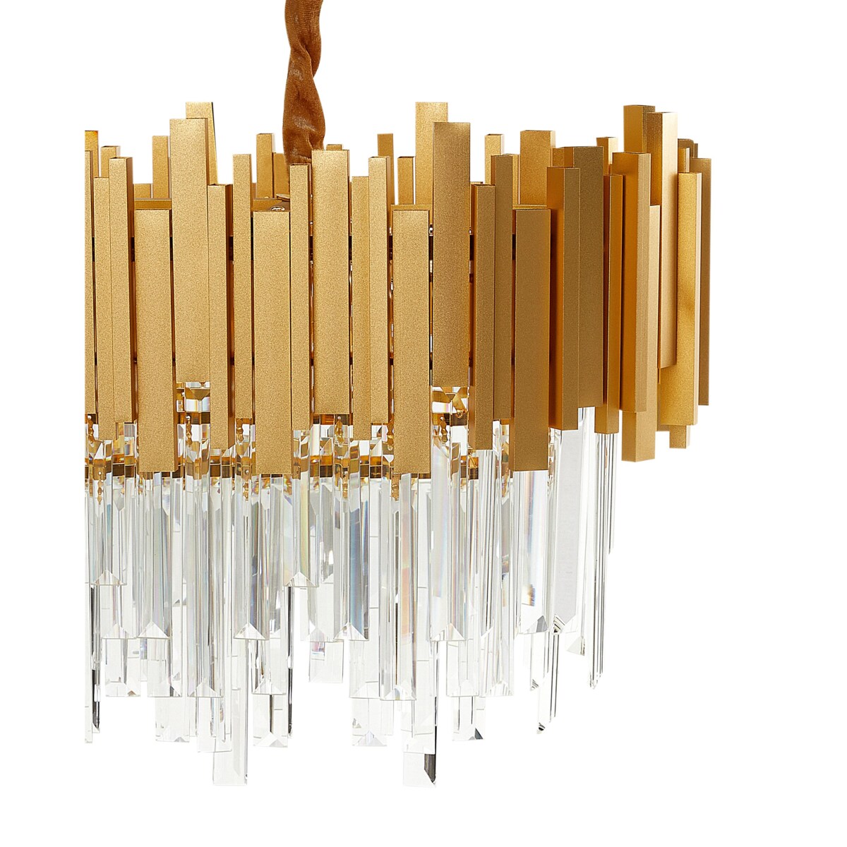 Żyrandol metalowy złoty GARCIA