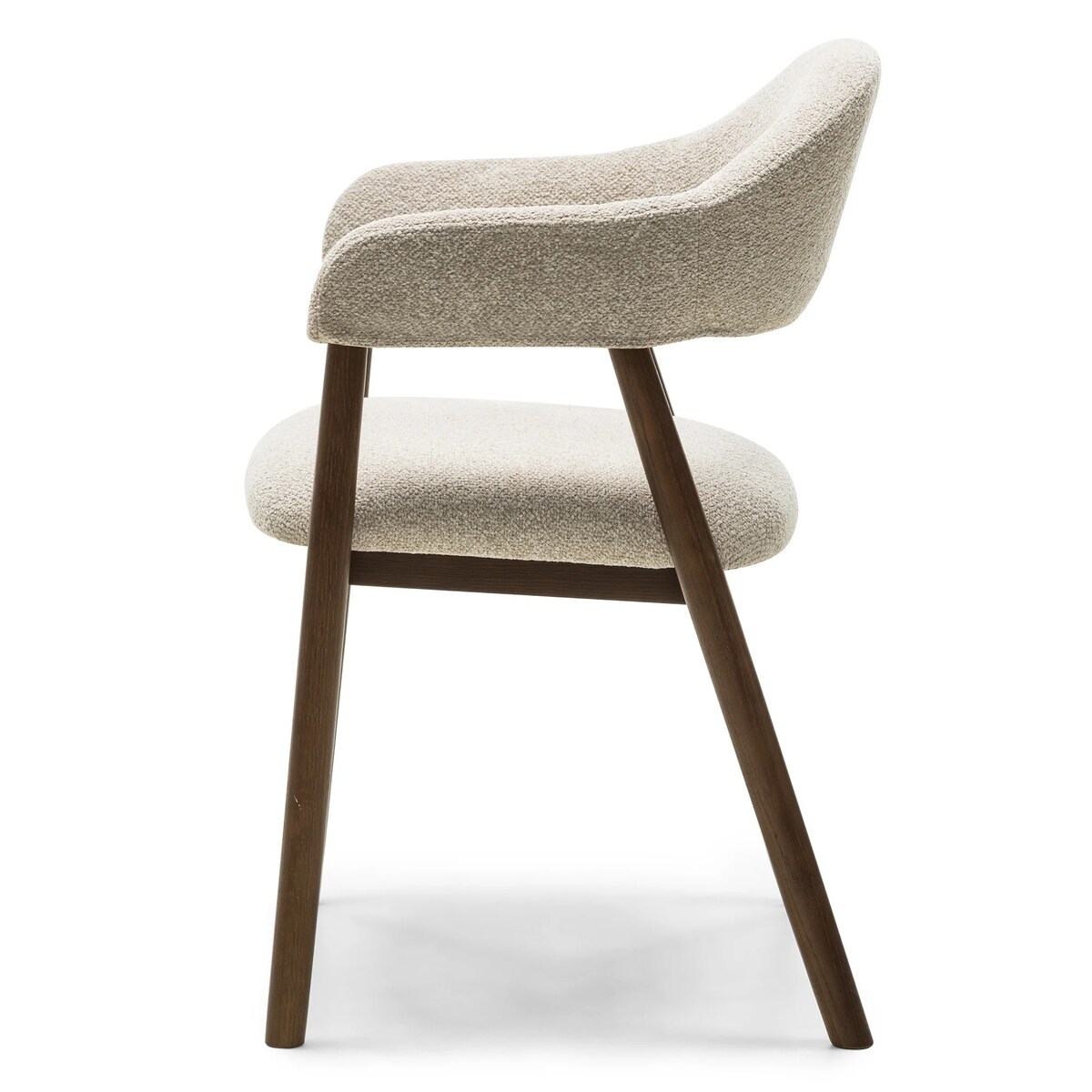 Krzesło tapicerowane YPSILA beżowe boucle 81x57x54 cm