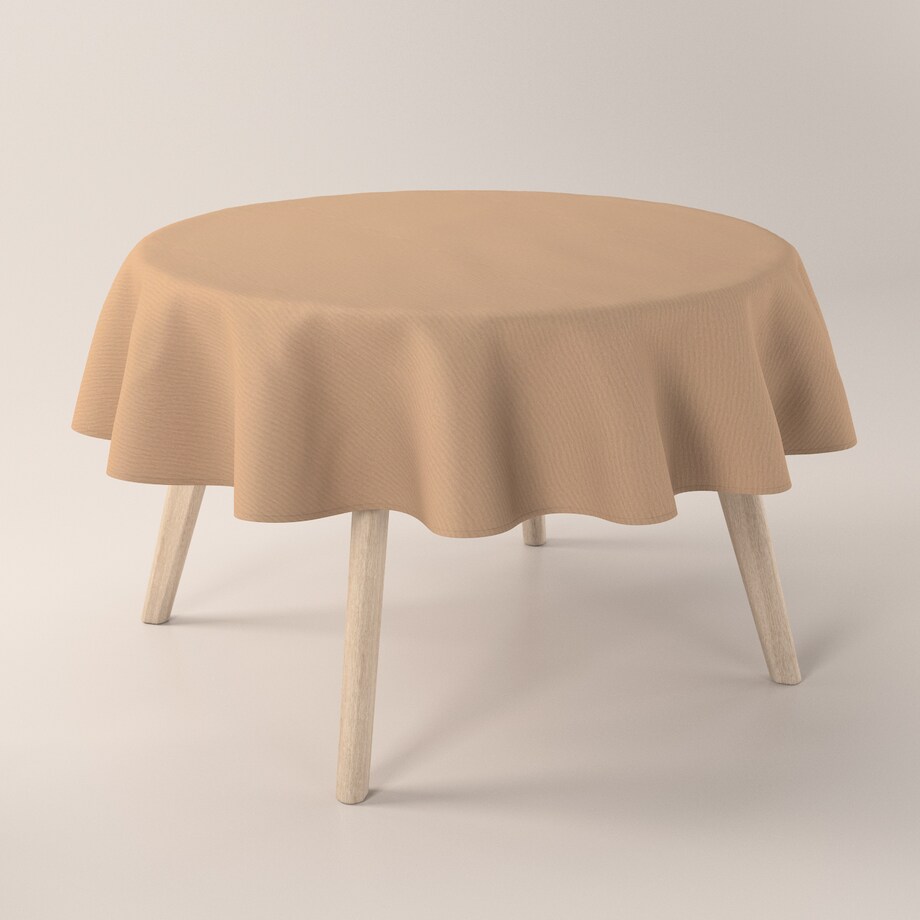 Obrus okrągły 160 x 160 cm beżowy