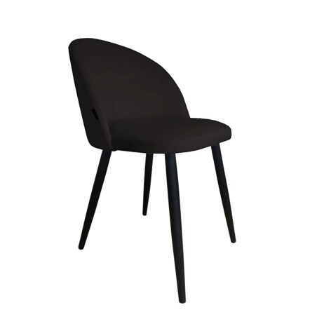 Krzesło CLAUDINE 1 VELVET czarne