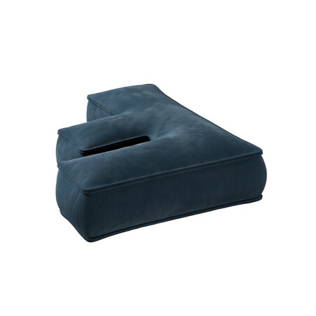 Poduszka literka F, pruski błękit, 35x40cm, Posh Velvet