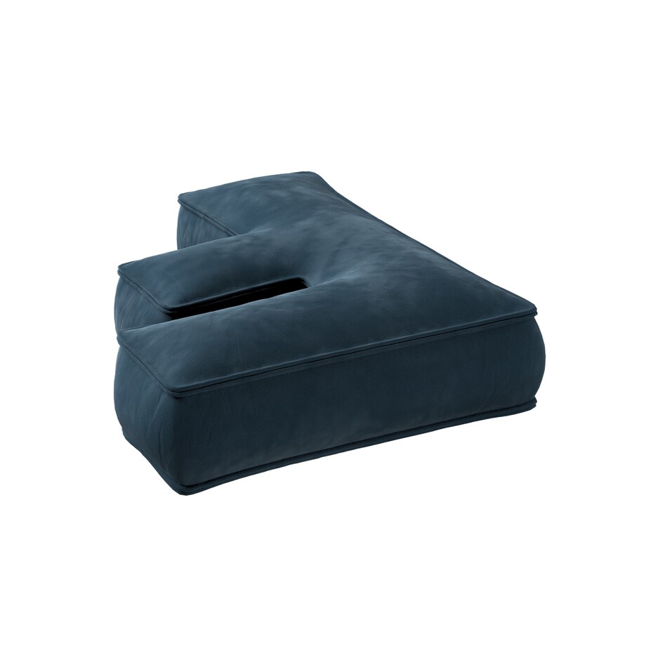 Poduszka literka F, pruski błękit, 35x40cm, Posh Velvet