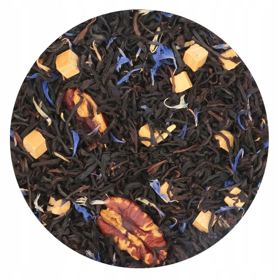 Herbata czarna sypana SŁODKI SEN o smaku orzechowo - karmelowym PREMIUM - herbata liściasta sypana mieszanka napar susz - gotowa na prezent upominek