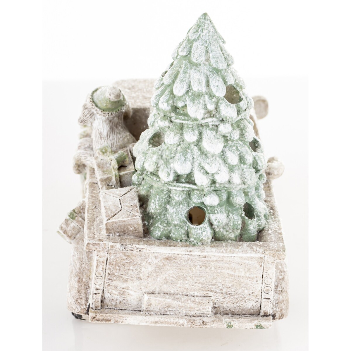 Dekoracja - samochód LED ze zwierzątkiem 11,5x16,5x7 cm