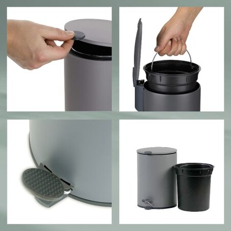 Kosz na śmieci 12 l (czarny) Mats Kela